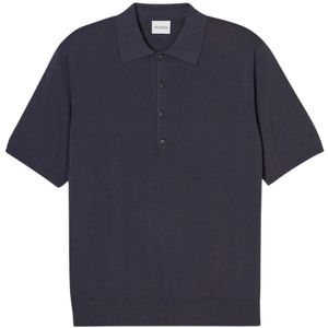 Closed, Heren, Tops, Blauw, Maat: M Katoen,