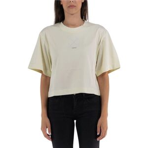 Off White, Dames, Tops, Wit, Maat: M Katoen,