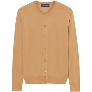 Brooks Brothers, Dames, Truien, Bruin, Maat: S Wol,