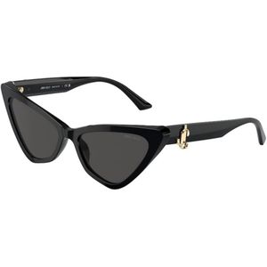 Jimmy Choo - JC5008 - Zonnebrillen - Zwart - Acetaat - Kattenoog