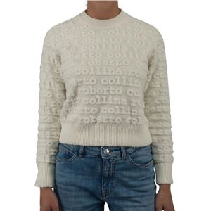 Roberto Collina, Dames, Truien, Beige, Maat: S Jersey,