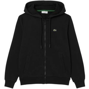 Lacoste, Dames, Sweatshirts & Hoodies, Zwart, Maat: S Katoen,