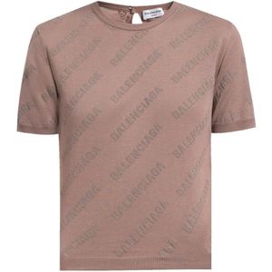 Balenciaga, Dames, Tops, Bruin, Maat: L