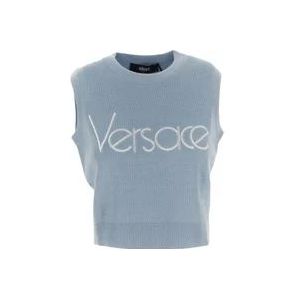 Versace Trui met ronde hals , Blue , Dames , Maat: XS