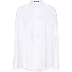 Dolce & Gabbana, Dames, Blouses & Shirts, Wit, Maat: L Katoen,