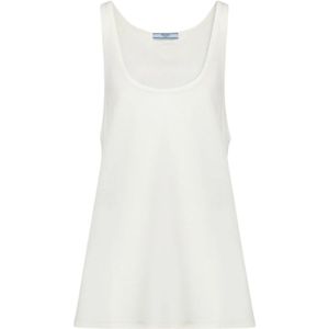 Prada, Dames, Tops, Wit, Maat: 2XS Katoen,