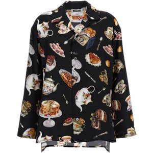 Moschino, Dames, Blouses & Shirts, Veelkleurig, Maat: XS Zijde,
