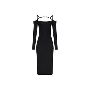 Jacquemus Sierra jurk , Black , Dames , Maat: M