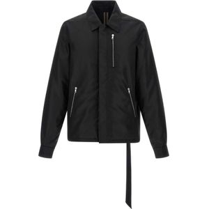 Rick Owens, Heren, Jassen, Zwart, Maat: M Nylon,