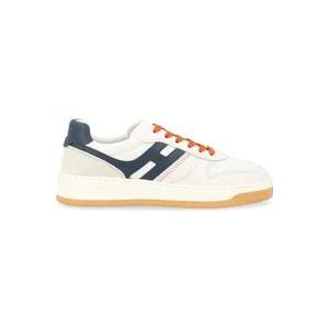 Hogan H630 Sneaker in wit, blauw en oranje , White , Heren , Maat: 42 EU