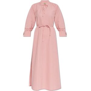 Woolrich, Dames, Jurken, Roze, Maat: M Katoen,