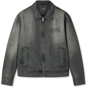 Axel Arigato, Heren, Jassen, Grijs, Maat: XS Denim,