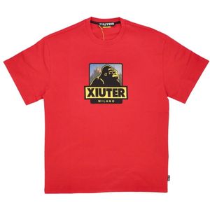 Iuter, Heren, Tops, Rood, Maat: L Katoen,