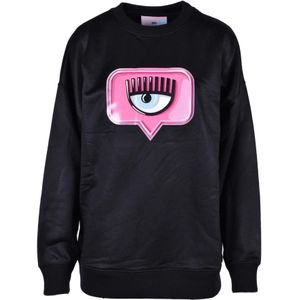 Chiara Ferragni Collection, Dames, Sweatshirts & Hoodies, Zwart, Maat: S Katoen,