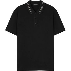Versace, Heren, Tops, Zwart, Maat: M Katoen,