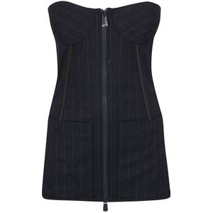 Pinko, Dames, Tops, Blauw, Maat: 2XS Poliester,