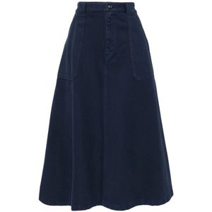 A.p.c., Dames, Rokken, Blauw, Maat: XS Katoen,