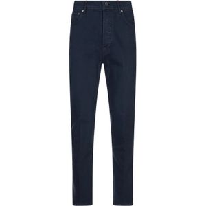 Kiton, Heren, Jeans, Blauw, Maat: W33 Katoen,