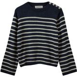 Sofie Schnoor - Tildasw - Sweater - Zwart - Ronde Hals - Gestreept Patroon