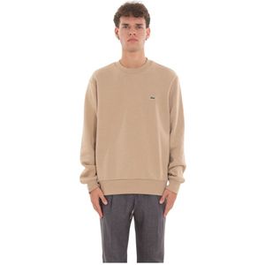 Lacoste, Heren, Sweatshirts & Hoodies, Beige, Maat: M Fleece,