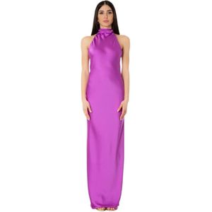 Actualee, Dames, Jurken, Paars, Maat: M Poliester,