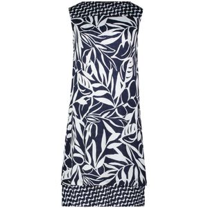 Betty Barclay - Mouwloze Jersey Jurk - Blauw - Bloemig