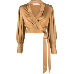 Zimmermann, Dames, Blouses & Shirts, Geel, Maat: S Zijde,