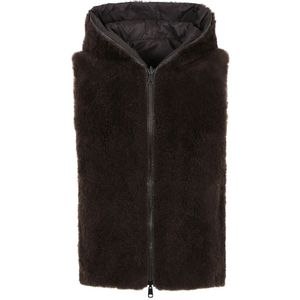 Brunello Cucinelli - Gevoerde Bont Gilet - Bruin - Dames