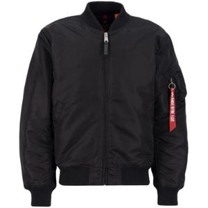 Alpha Industries, Heren, Jassen, Zwart, Maat: S Nylon,