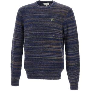 Lacoste - Gebreide Trui - Blauw - Ronde Hals
