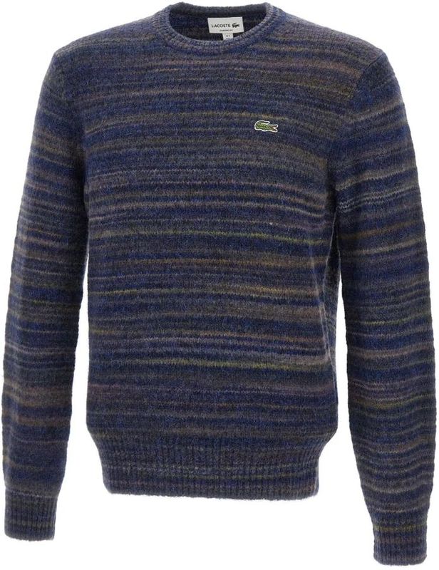 Lacoste - Gebreide Trui - Blauw - Ronde Hals