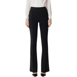 Elisabetta Franchi, Dames, Broeken, Zwart, Maat: XS Poliester,