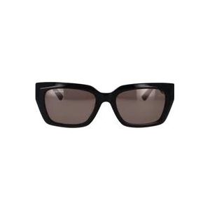 Balenciaga Stijlvolle zonnebril met vintage-geïnspireerd logo , Black , unisex , Maat: 54 MM
