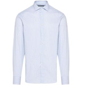 Canali, Heren, Overhemden, Blauw, Maat: L Katoen,