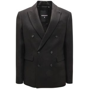 Patrizia Pepe, Heren, Jassen, Zwart, Maat: S Linnen,