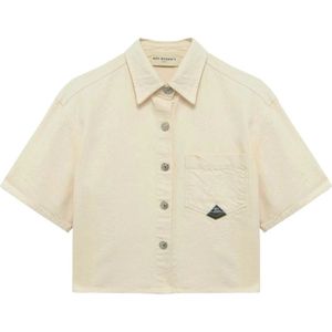 Roy Roger's, Dames, Blouses & Shirts, Beige, Maat: M Denim,