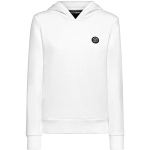 Plein Sport, Dames, Sweatshirts & Hoodies, Wit, Maat: XS Katoen,