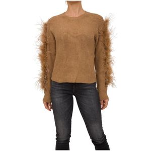 Twinset, Dames, Truien, Beige, Maat: XS Katoen,