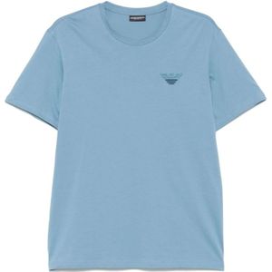 Emporio Armani, Heren, Tops, Blauw, Maat: M