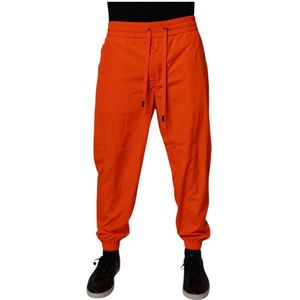 Dolce & Gabbana, Heren, Broeken, Oranje, Maat: M Poliester,
