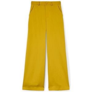 Motivi, Dames, Broeken, Geel, Maat: 2XS Satijn,