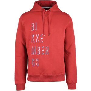 Bikkembergs, Heren, Sweatshirts & Hoodies, Rood, Maat: L Katoen,