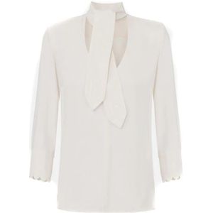Elisabetta Franchi, Dames, Blouses & Shirts, Beige, Maat: L Viscose,