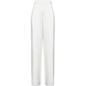 Max Mara, Dames, Broeken, Wit, Maat: L Viscose,