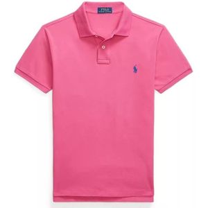 Polo Ralph Lauren - Knit - Poloshirt - Roze - Katoenmix, Korte Mouwen, Regular Fit