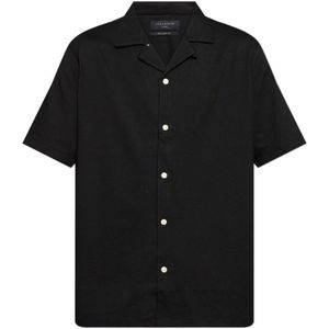 AllSaints, Heren, Overhemden, Zwart, Maat: L Katoen,
