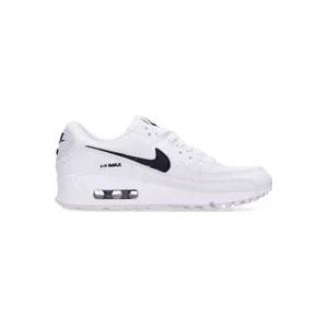 Nike Air Max 90 White/Black/White Sneakers , White , Dames , Maat: 38 EU
