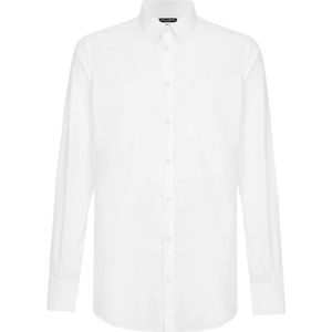 Dolce & Gabbana, Heren, Overhemden, Wit, Maat: M Katoen,