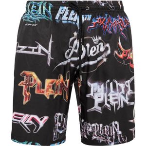 Philipp Plein, Heren, Badkleding, Zwart, Maat: XL Poliester,