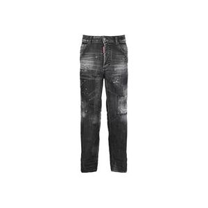 Dsquared2 Stijlvolle Loose-Fit Jeans , Black , Dames , Maat: 2XS